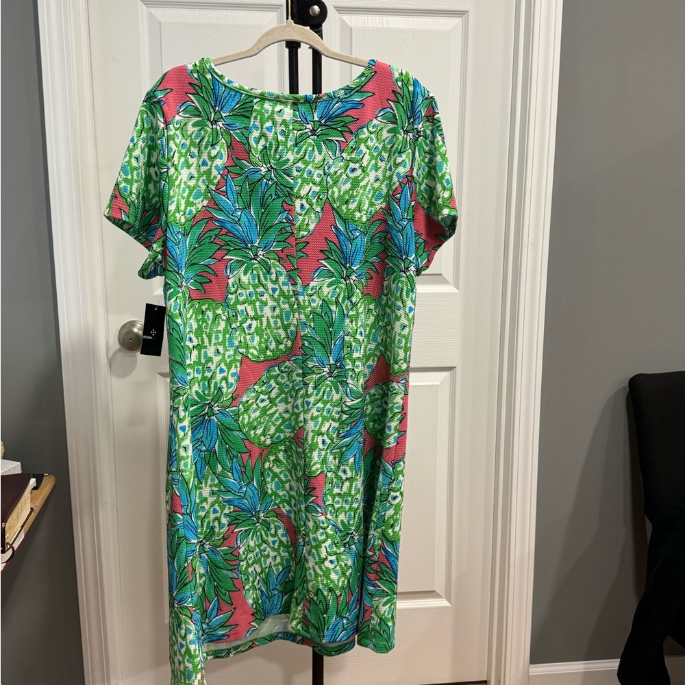 Tropical Print Women's Dress - Picture 2 of 3